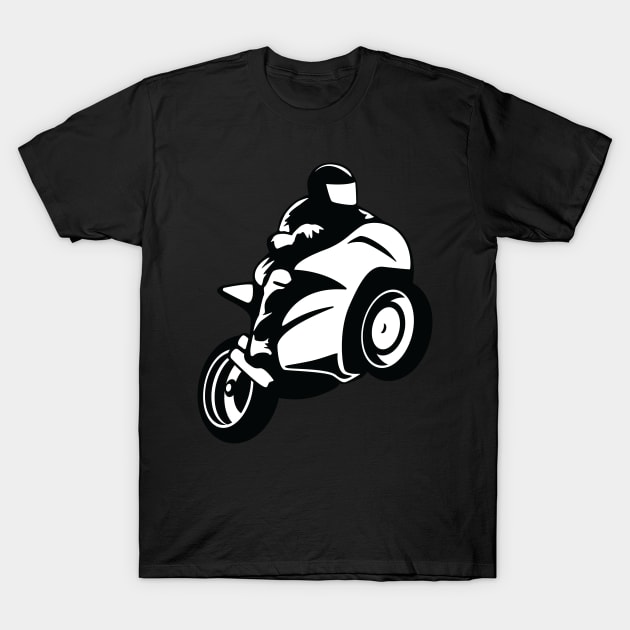 Super Sport Bike Motorcycle Rider T-Shirt by hobrath